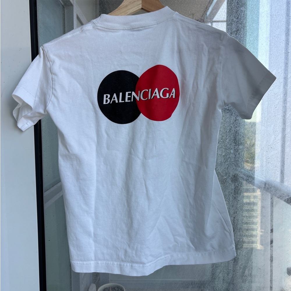 Balenciaga White T-Shirt with Logo